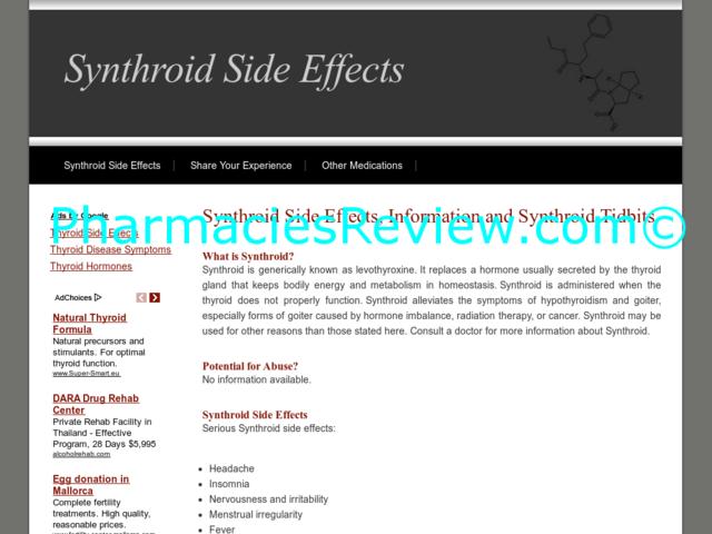 synthroidsideeffects.com review
