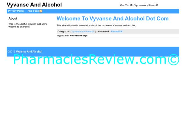 vyvanseandalcohol.com review