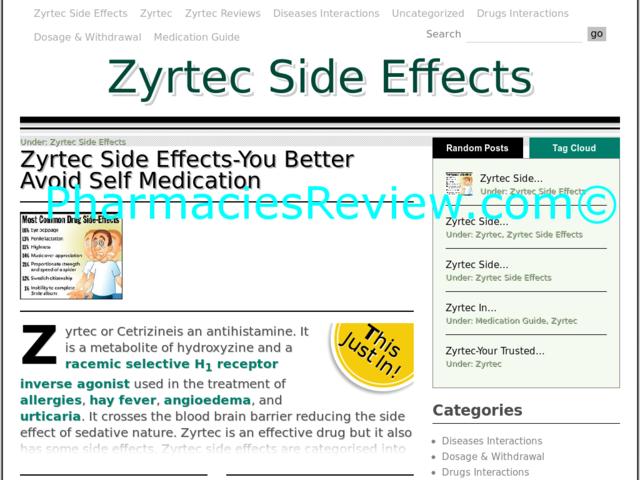 zyrtecsideeffects.net review